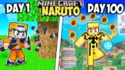 I Survived 100 Days as NARUTO in Minecraft