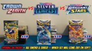 BOOM!! CROWN ZENITH vs SILVER TEMPEST vs BRILLIANT STARS Pokemon Card Opening Battle!!