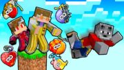 FUI TROLLADO com DEVIL FRUITS de ONE PIECE com CRIATIVO pelos meus AMIGOS no MINECRAFT