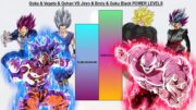 Goku & Vegeta & Gohan VS Jiren & Broly & Goku Black POWER LEVELS All Forms – DBS / SDBH