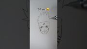 How to Draw Naruto in 10sec, 10mins, 10hrs #shorts