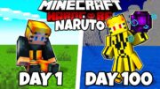 I Survived 100 Days as NARUTO in HARDCORE Minecraft!