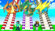 MEGA POKEMON Lucky Block STAIRCASE RACE in Minecraft! (Pixelmon)