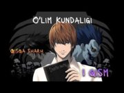 O'lim kundaligi(Тетрадь смерти) Anime qisqacha sharh 1 qism.