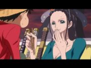 Robin Puts Food In Luffy's Mouth 😏☺️ (One Piece English Dub)