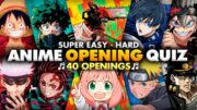 ANIME OPENING QUIZ 🎶 (Super Easy – Hard) 40 Openings 🔊