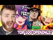 BEST RANKING YET!!! | TOP 100 MOST *PLAYED* ANIME OPENINGS! | FIRST TIME REACTION!