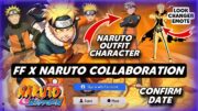 FREE FIRE X NARUTO SHIPPUDEN COLLABORATION | FF X NARUTO | FREE FIRE NARUTO CHARACTER OUTFIT