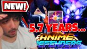 I Spent "5.7 YEARS" on the NEW Update 3 in Anime Defenders Roblox…