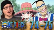 ONE PIECE EPISODE 74 & 75 REACTION | Anime Reaction | Sub