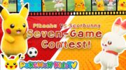 Pikachu vs Scorbunny Seven-Game Contest | Pokémon Fun Video | Pokémon Kids TV​