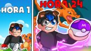 Sobreviví 24 horas en Roblox con Pokémon! 😱