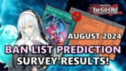 August 2024 YU-GI-OH BAN LIST PREDICTION Survey Results! | 500+ Responses! | Post INFO