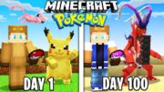 I Survived 100 Days in Minecraft Cobblemon… The Pokemon Mod