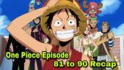 One Piece anime အပိုင်း (၈၁) မှ (၉၀) ထိ recap