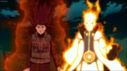 Naruto shares the Nine-Tails Chakra with all to fight Madara and Obito in the Fourth Great War