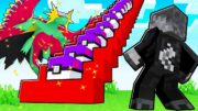 SUBINDO a ESCADA de POKEMON se ACERTAR O SHINY na LUCKY PIXELMON no MINECRAFT