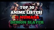 Demon Slayer | 11 Numara | Top 30 Anime List #anime #netflix  #onepiece #naruto #dragonball #manga