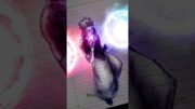 Drawing Gojo 200% Hollow Purple to finish Sukuna & Mahoraga |GlowArt|#animedrawing  #anime  #glowart