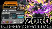 ZORO RAID ON ONIGASHIMA GAMEPLAY | ONE PIECE BOUNTY RUSH | OPBR