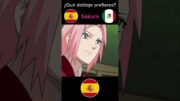 DOBLAJE ESPAÑOL vs LATINO en NARUTO (Sakura)