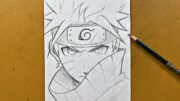 Easy Naruto art | How to draw Naruto uzumaki with just a pencil step-by-step