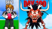 I Spent 100 Days in Roblox One Piece