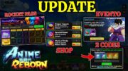 UPDATE 1 ANIME REBORN CODES ROBLOX *EVENTO* GOHAN *ROCKET PASS*