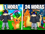 Pasé 24 HORAS CON POKEMON MEGA EVOLUCION EN MINECRAFT COBBLEMON!