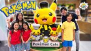 Ryan's Family meets Pikachu at Pokemon Center and Cafe