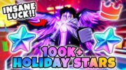 Spending 100,000 Holiday Stars in Anime Adventures! (INSANE LUCK)