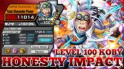 LEVEL 100 KOBY HONESTY IMPACT GAMEPLAY | ONE PIECE BOUNTY RUSH | OPBR