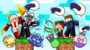 4 AMIGOS em APENAS um BLOCO de ONE PIECE com NOVA KITSUNE no MINECRAFT