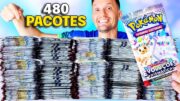 ABRI 480 BOOSTERS DE EVOLUÇÕES PRISMÁTICAS | CAPITÃO HUNTER CARTAS POKEMON TCG