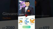 Beating Shadow Palkia Giovanni with Rarest shiny team in Pokemon GO.