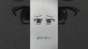 Draw a cute anime girl's eyes