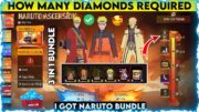 FREE FIRE NARUTO ASCENSION | NARUTO BUNDLE EVENT | HOW MANY DIAMONDS REQUIRED TO GET NARUTO BUNDLE