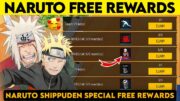 FREE FIRE NARUTO FREE REWARDS | FREE FIRE NARUTO COLLABORATION FREE BUNDLE | NARUTO FREE REWARDS