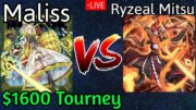 Maliss Vs Ryzeal Mitsurugi $1600 IronMan Tourney Yu-Gi-Oh!