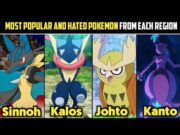 Most Popular And Most Hater Pokemon From each Region | Best and Worst Pokemon from Every Region |