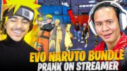 New Evo Naruto Bundle Prank on Streamer😱 Look Changer Naruto Bundle – Garena freefire