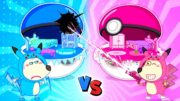 Pink or Blue Pokemon Fight Challenge with Lycan  🐺 Cartoons for Kids | LYCAN – Arabic