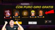 Rapido Cómo conseguir skin de NARUTO con GIRO Gratis Truco torre Naruto DESCUENTO Free Fire FF latam