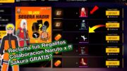 Sakura Gratis Reclama Premios Regalitos Naruto X free fire Tienda Misteriosa Naruto nuevo calendario