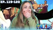 ZORO CUTS THROUGH STEEL!!  FIRST TIME WATCHING ONE PIECE Episodes 119 & 120 REACTION!